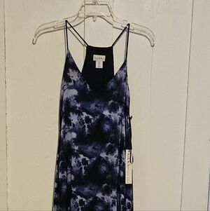 Nicole Miller Navy Dress with Spaghetti Straps